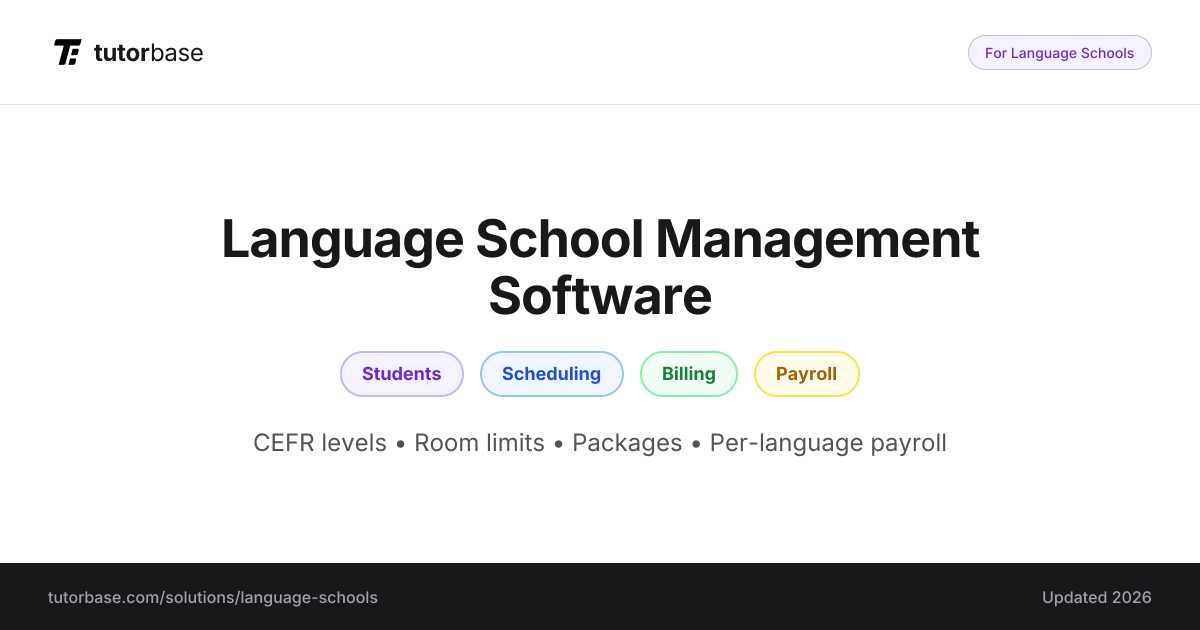 Language School Management Software | Tutorbase