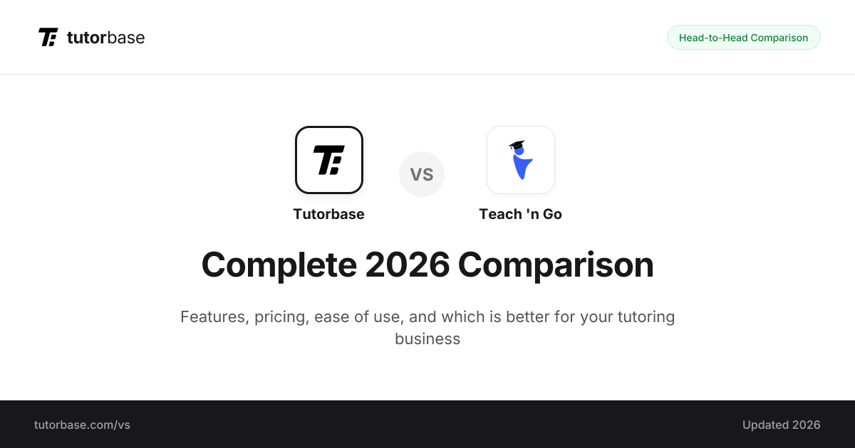 Tutorbase vs Teach 'n Go (2026): Complete Comparison for Tutoring ...